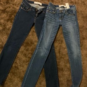 JEANS 00 W24. BUNDLE OF 2 ABERCROMBIE FITCH